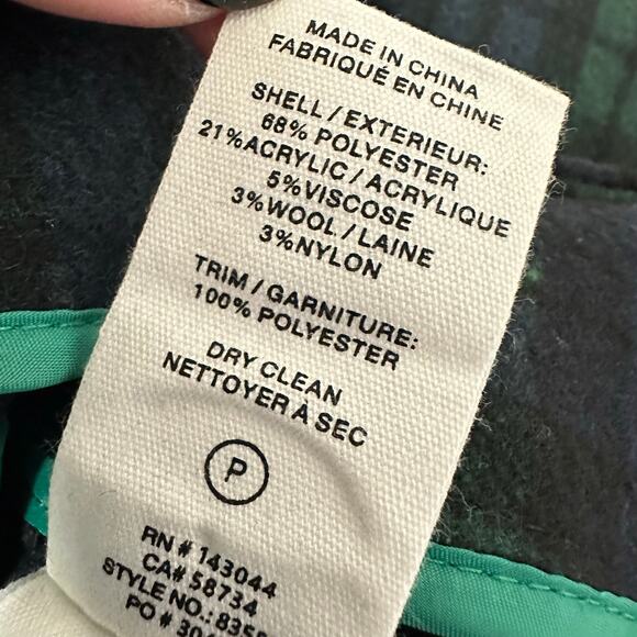 Anthropologie Avec Les Filled Long Plaid Trench Coat Old Money Sz Med. NWT $289 - Picture 6 of 9